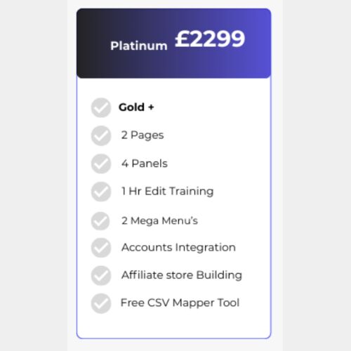 Platinum Website Plan Thumbnail